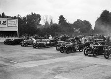 Brighton & Hove Motor Club High Speed Trial, Brooklands, c1931. Artist: Bill Brunell.