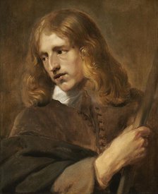 A Young Man Holding a Staff, 1640. Creator: Pieter Soutman.