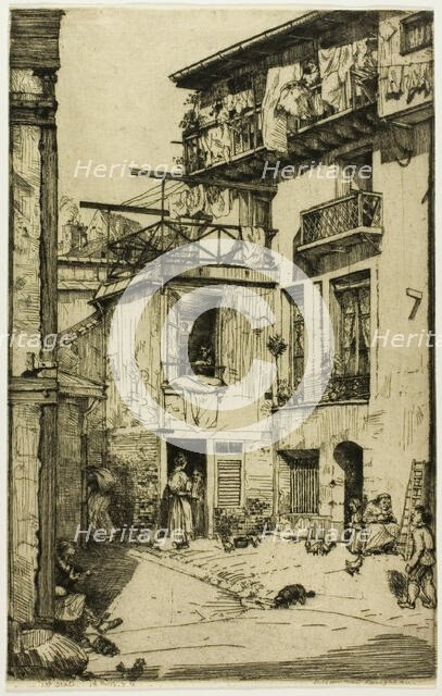 Cour des Gobelins, 1901. Creator: Donald Shaw MacLaughlan.