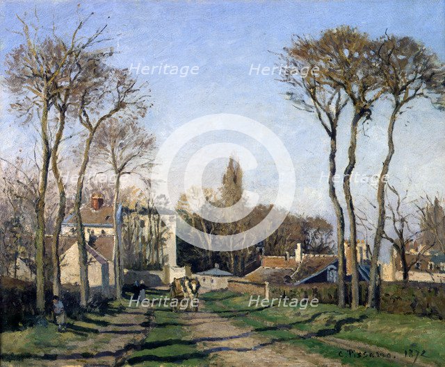 'Entrance to the Village of Voisins, Yvelines', 1872.  Artist: Pierre-Auguste Renoir