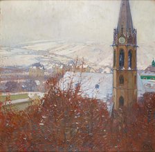 Heiligenstadt in the snow, 1904/1905. Creator: Carl Moll.