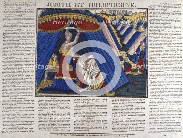 Judith killing the Assyrian general Holofernes, 19th century. Artist: Anon