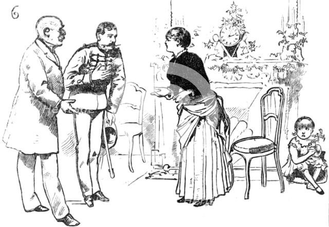 An English Christmas in Paris, drawn by A. Forestier, 1883.  Creator: Unknown.