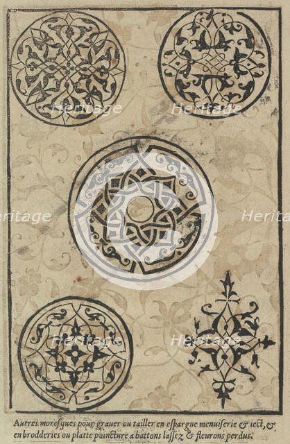 Livre de Moresques, page 3 (recto), 1546. Creator: Francesco di Pellegrino.