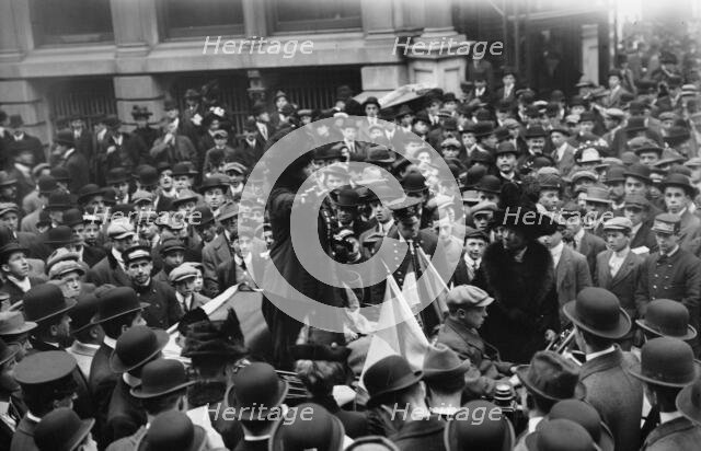 Mrs. H.S. Blatch in Wall St., between c1910 and c1915. Creator: Bain News Service.