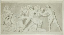 Amphion and Zethus Delivering their Mother Antiope from the Fury of Dirce and Lycus, 1789. Creator: John Flaxman.
