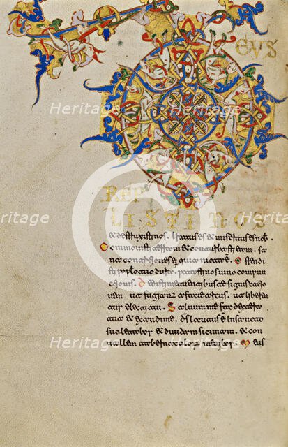 Inhabited Initial D; Breviary, 1153. Creator: Unknown.