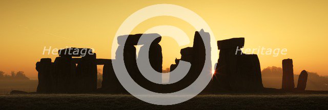 Stonehenge, Wiltshire, at sunrise, c2012. Artist: James O Davies.