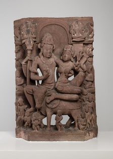 God Shiva Seated in Loving Embrace with Goddess Uma on the Bull Nandi, 9th century. Creator: Unknown.