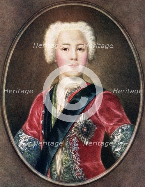 'The Young Chavalier', Prince Charles Edward Stuart, c1730s.Artist: A J Skrimshire