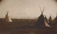 Piegan encampment, c1900. Creator: Edward Sheriff Curtis.