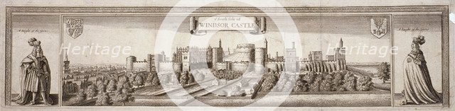 View of the south side of Windsor Castle, Berkshire, c1660. Artist: Wenceslaus Hollar