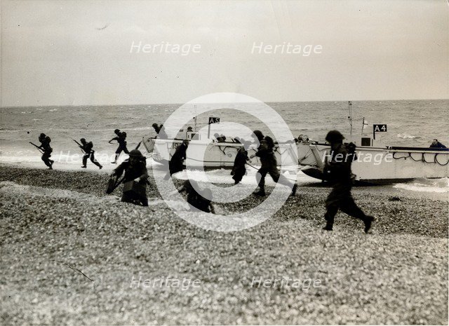 Runaground III, a mock amphibious invasion of England, Portsmouth, Hampshire, 1952. Artist: Unknown