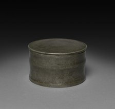 Pewter Jar (lid), 1600s-1800s. Creator: Unknown.