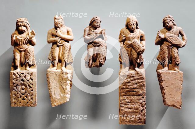 Five Celestial Musicians, 4th-5th century. Creator: Unknown.