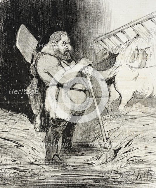 Les Écuries d'Augias, 1842. Creator: Honore Daumier.