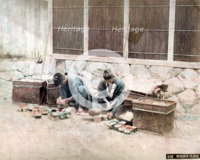 Clog makers, Japan. Artist: Unknown