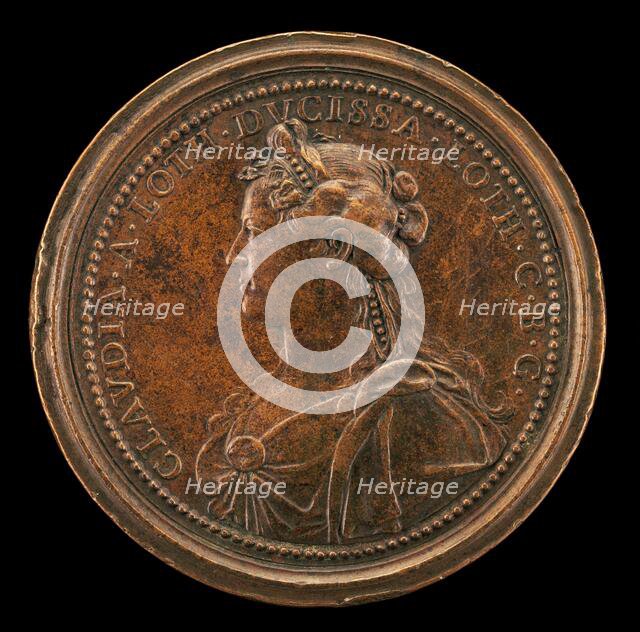 Claudia, 1612-1648, Duchesse de Lorraine 1634 [reverse], 1703/1738. Creator: Ferdinand de Saint-Urbain.