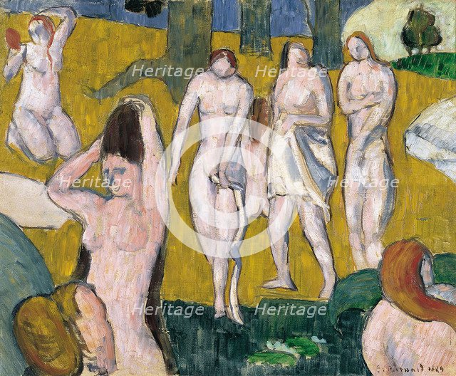 Women Bathing. Artist: Bernard, Émile (1868-1941)