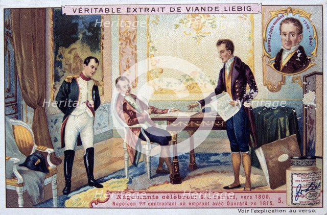 'Napoleon Negotiating a loan with Gabriel Julien Ouvrard, 1815', 19th century. Artist: Unknown