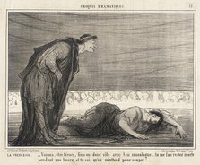 La Princesse. Voyons, être féroce, finis-en..., 1857. Creator: Honore Daumier.