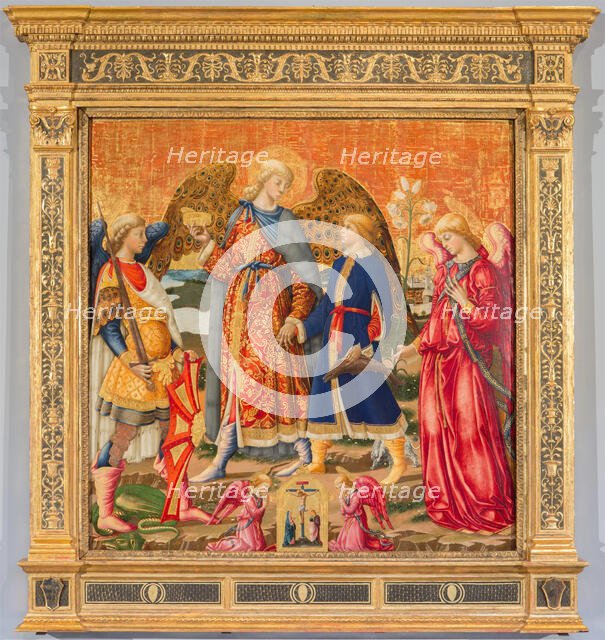 Tobias and Three Archangels, 1471. Creator: Neri di Bicci.