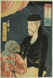 Illustration of a Dutchman (Orandajin no zu), 1861. Creator: Utagawa Yoshitoyo.