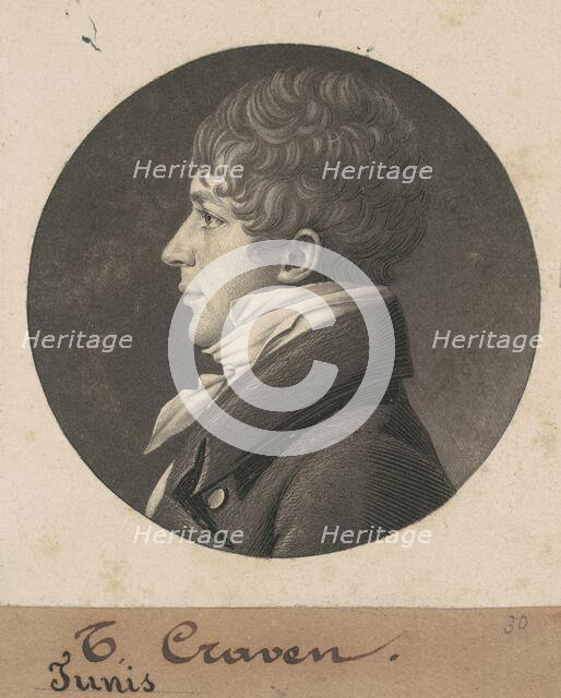 Tunis Craven, 1805. Creator: Charles Balthazar Julien Févret de Saint-Mémin.