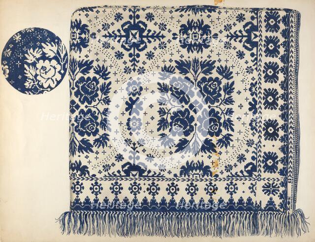 Coverlet, c. 1937. Creator: Eva Wilson.
