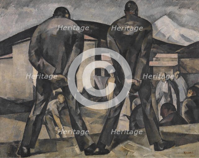 Bowlers, 1921. Creator: Henri Ramah.