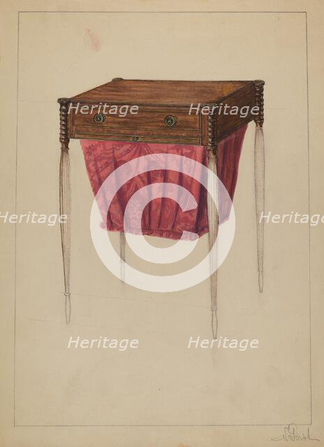 Sewing Table, c. 1936. Creator: Nicholas Gorid.