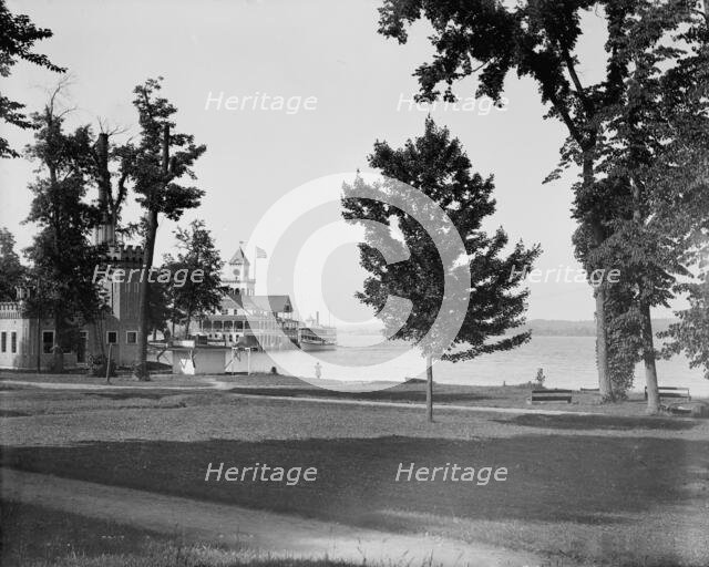 Steamer landing, Lake Chautauqua, between 1880 and 1899. Creator: Unknown.