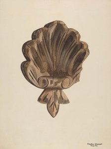 Wood Carving - Shell, c. 1939. Creator: Clements Clayton.