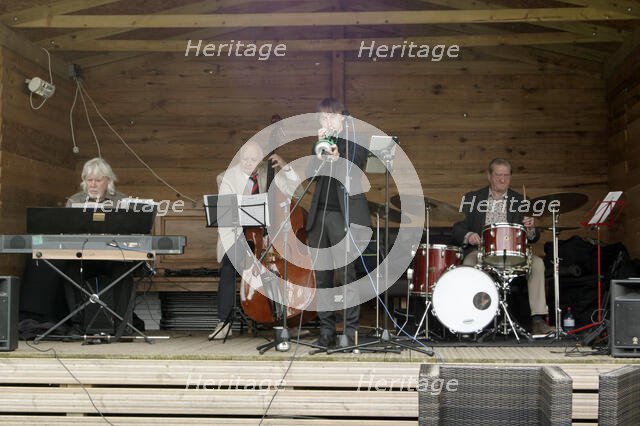 Mike Hatchard, Paul Morgan, Paul Higgs, Dave Barry, Three Horseshoes, Knockholt, Kent, 18/5/2021. Creator: Brian O'Connor.