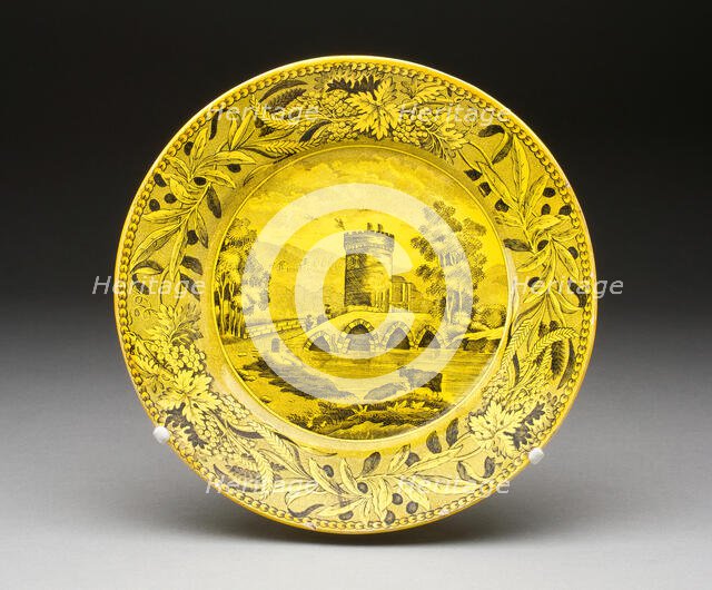 Plate, Montereau, 1840/60. Creator: Creil Pottery.