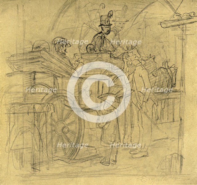 'Auf Reisen', mid-late 19th century, (c1924).  Creator: Carl Spitzweg.