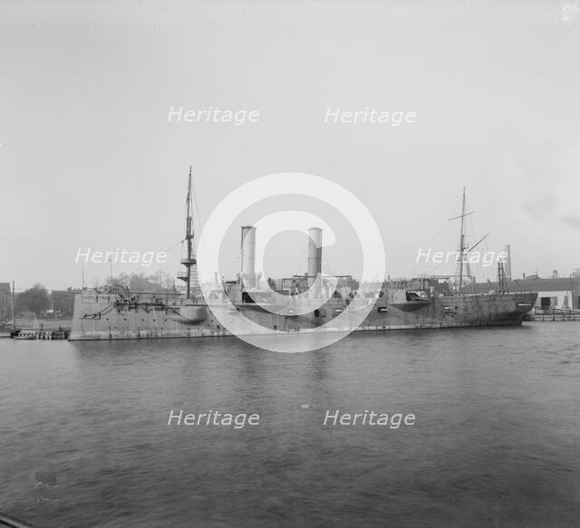 U.S.S. Chicago at Brooklyn Navy Yard, between 1890 and 1901. Creator: Unknown.