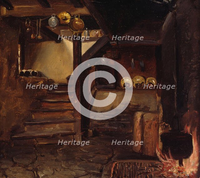 German Kitchen, c1834-1876. Creator: Adolph Tidemand.