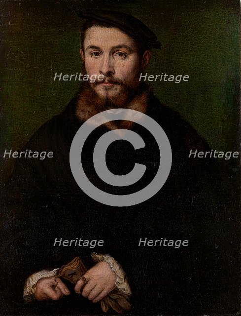 Portrait of a Man with Gloves, ca. 1535. Creator: Corneille de Lyon.