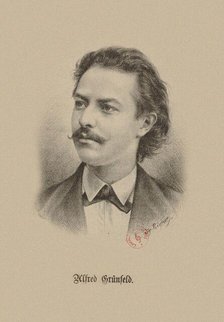 Portrait of the pianist and composer Alfred Grünfeld (1852-1924), 1880. Creator: Eigner, Ignaz (1854-1922).