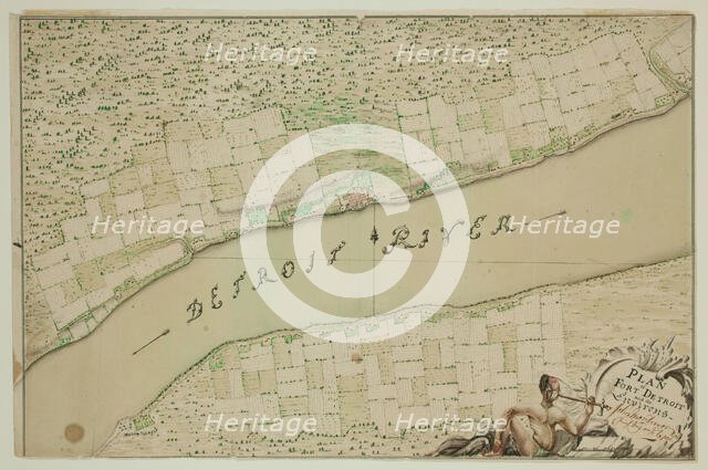Fort Detroit and Its Environs, between 1763 and 1764. Creator: John Montresor.