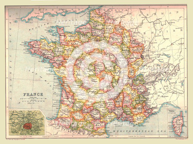 Map of France, 1902.  Creator: Unknown.