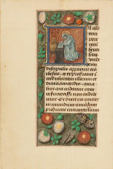 Initial I: Saint Mark; Crohin-La Fontaine Hours, (about 1480-1485?). Creators: Master of the Dresden Prayer Book, Workshop of the Master of the Dresden Prayer Book.