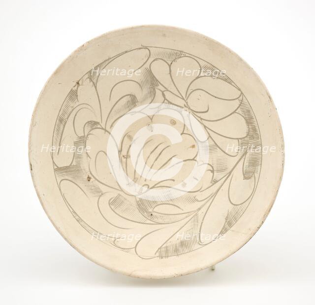 Deep bowl with peony design, Jin dynasty (1115-1234). Creator: Unknown.