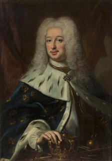 Portrait of King Frederick I of Sweden (1676-1751), 1720s. Creator: Anonymous.