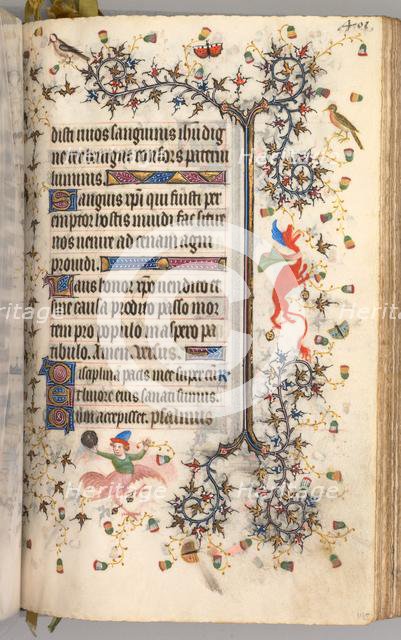 Hours of Charles the Noble, King of Navarre (1361-1425): fol. 195r, Text, c. 1405. Creator: Master of the Brussels Initials and Associates (French).