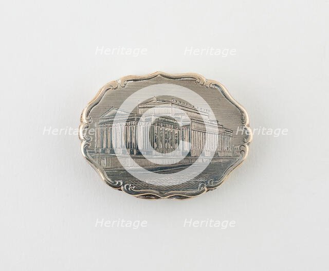 Vinaigrette with View of St. George's Hall, Liverpool, Birmingham, c. 1847. Creator: Marked DP.