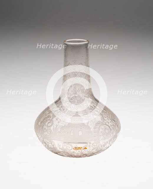 Bottle, Bohemia, Mid 18th century. Creator: Bohemia Glass.