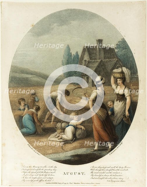 August, August 30, 1793. Creator: Francesco Bartolozzi.