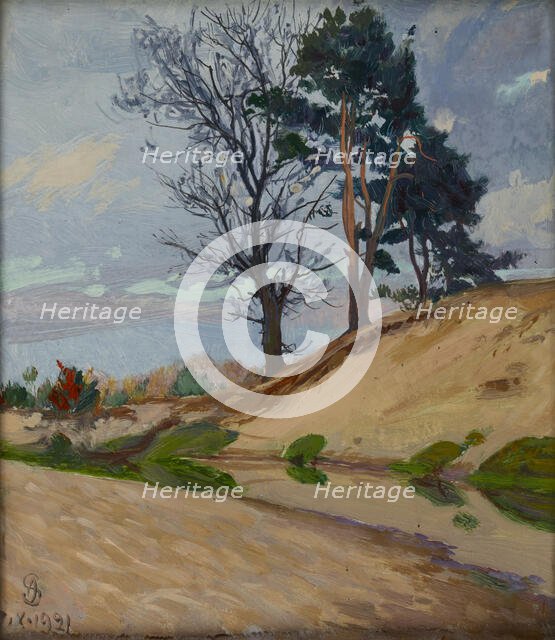 Sandy Bank of the Kamienna River, 1921. Creator: Ambrozy Sabatowski.